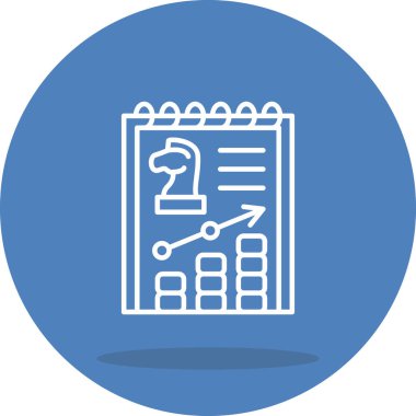 Strateji modern simgesinin vektör çizimi