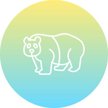Panda ikon vektör çizimi tasarımı