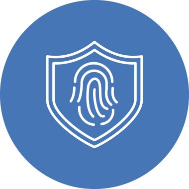 Parmak izi Çizgisi Simgesi Beyaz Arkaplanda İzole Edildi  