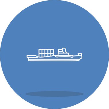 Kargo Gemisi Yüksek Kaliteli Ölçeklenebilir Vektör İllüstrasyonu