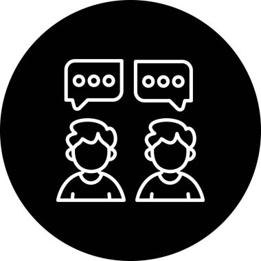 Konuşma web simgesi vektör illüstrasyonu