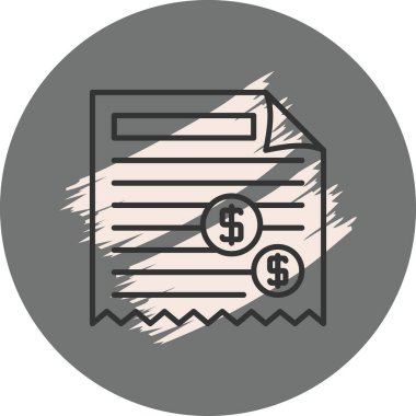 Fatura modern simgesinin vektör illüstrasyonu