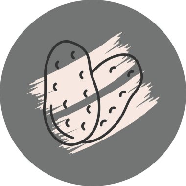 Patates web simgesinin vektör illüstrasyonu