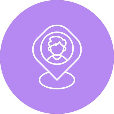 konum web simgesi vektör illüstrasyonu