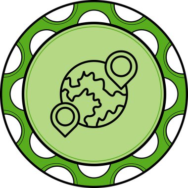 Dünya çapında web simgesi vektör illüstrasyonu