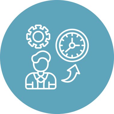 Çalışma Saati Dengeli Profesyonel Markalaşma Grafik Sembolü