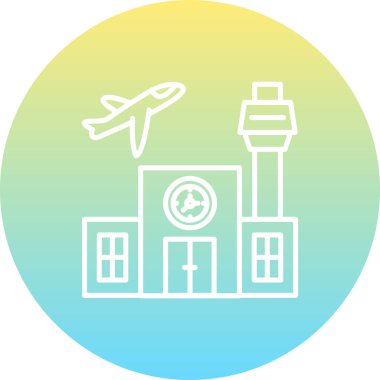 Modern havaalanı simgesinin vektör illüstrasyonu