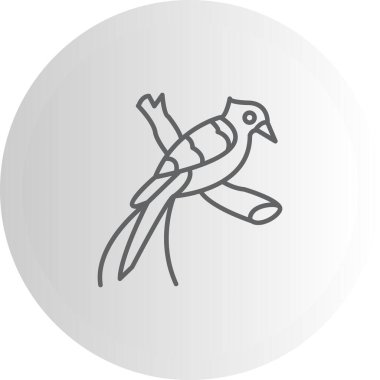 Quetzal bird web line icon
