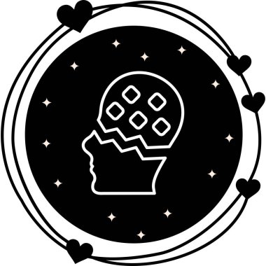 Yapay zeka satırı simgesi, vektör çizim