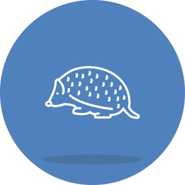 Kirpi simgesi vektör illüstrasyon tasarımı