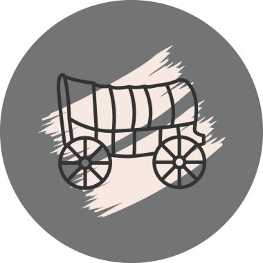 Eski Wagon Premium Çağdaş Düz Vektör Özelliği