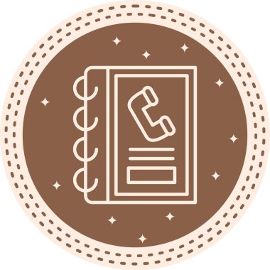 Telefon Defteri Eşsiz Yenilikçi Dijital Grafik Sembolü