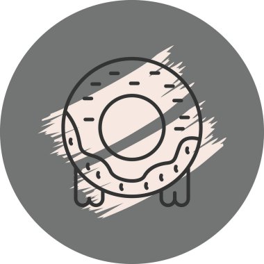 donut. Web simgesi basit illüstrasyon