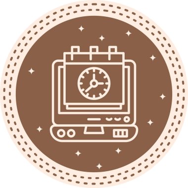 Son teslim tarihi web simgesi vektör illüstrasyonu