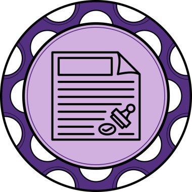 Lisans web simgesi vektör illüstrasyonu