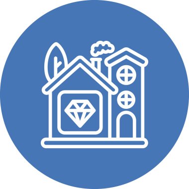 elmas satırı simgesi, vektör çizim