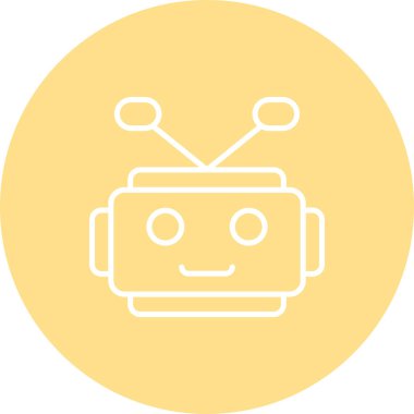 Bot simgesi, vektör illüstrasyonu basit tasarım