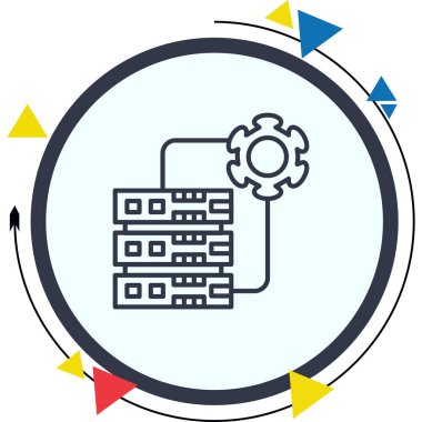 Veri Sindirimi Yüksek Çözünürlüklü Düz Tasarım Sembolü