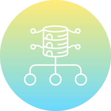 Modern sunucu simgesinin vektör illüstrasyonu