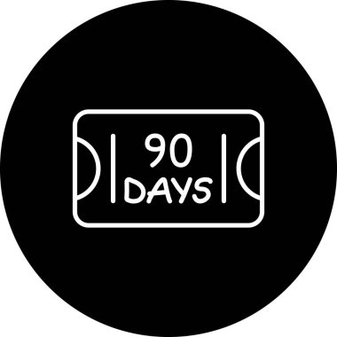 Web sayfaları için 90 Gün Grafik simgesi