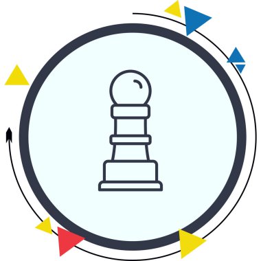 Strateji modern simgesinin vektör çizimi