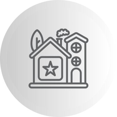 Home Star Sofistike Özel Vektör Sanat Nesnesi