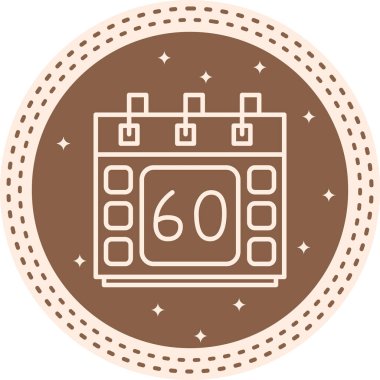 Web ve uygulamalar için 60 Gün takvim simgesi