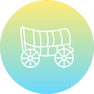 Eski Wagon Zarif Profesyonel Düz Grafik Sembolü