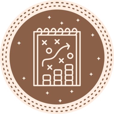 Strateji modern simgesinin vektör çizimi