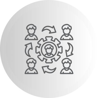 Hissedar Zarif Profesyonel Düz Grafik Sembolü