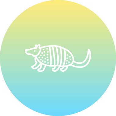 Armadillo simge vektör illüstrasyon tasarımı