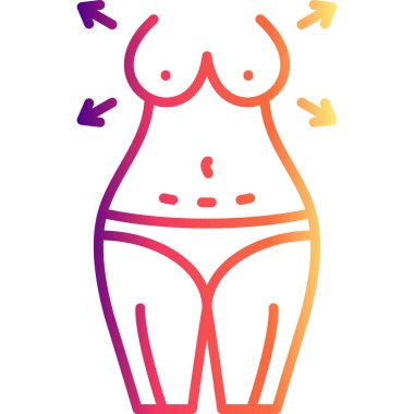 Göğüs simgesi basit düz illüstrasyon