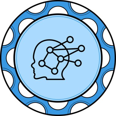 Nöral Ağ Premium Çağdaş Düz Vektör Özelliği