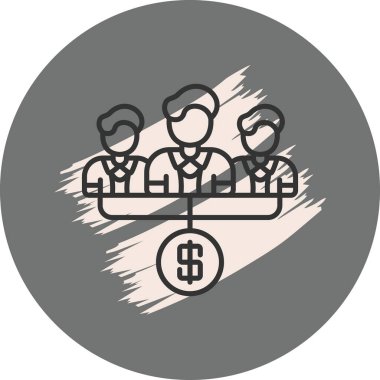 Yatırım konsepti simgesi, vektör illüstrasyonu basit tasarım