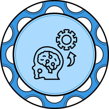 Makine Öğrenme Web simgesi vektör çizimi