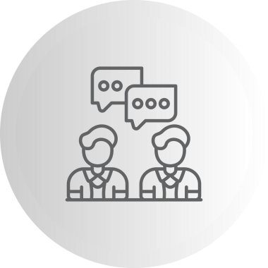 Tartışma. Web simgesi basit illüstrasyon