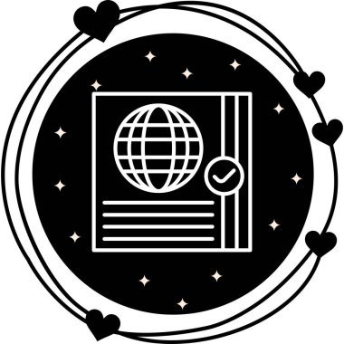 Pasaport Kontrolü modern simgesinin vektör illüstrasyonu