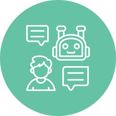 Konuşma web simgesi vektör illüstrasyonu