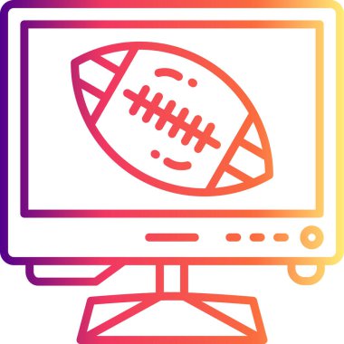 Televizyon simgesi basit düz illüstrasyon