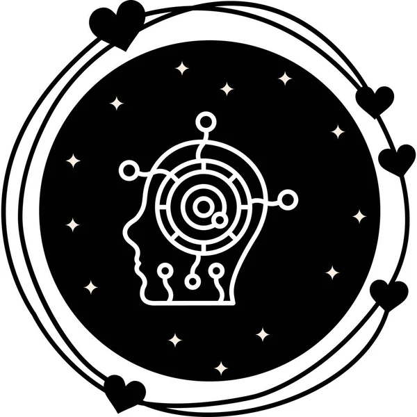 Sayborg. Web simgesi basit illüstrasyon