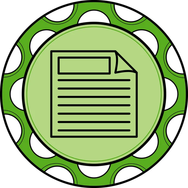 Belge Simgesi. Web Kullanımı için Basit Vektör İllüstrasyonu.