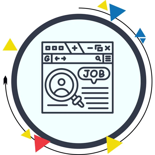 İş Arama Web Sitesi Biçimli Düz Kullanıcı Arayüzü Özelliği