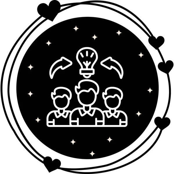 Beyin Fırtınası Sofistike Özel Vektör Sanat Nesnesi