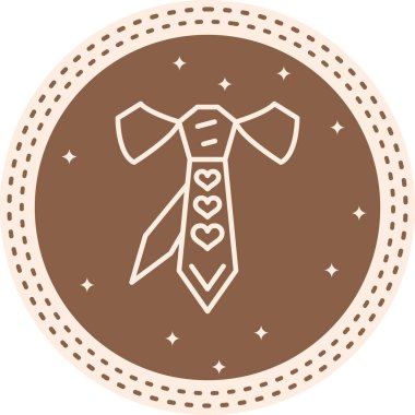 Simgeyi bağla. Babalar Günü kutlamaları grafikleri, üç kalple süslenmiş bir kravat, kutlama uygulamaları, tatil promosyonları veya aile tabanlı web sayfaları için uygun.