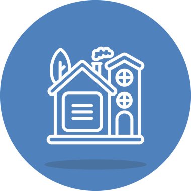 Ev simgesi, vektör illüstrasyonu basit tasarım