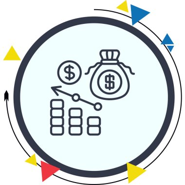 Yatırım konsepti simgesi, vektör illüstrasyonu basit tasarım