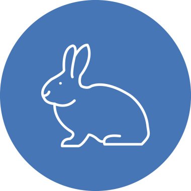 Tavşan simgesi vektör çizimi