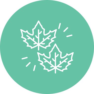 Maple mobil uygulamalar için doğrusal simge, dairesel arkaplan bırakır.