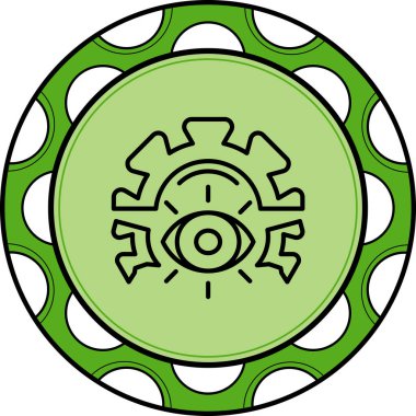 Vision Premium Minimal Düz Vektör İllüstrasyonu