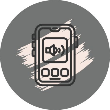 Ses web simgesi vektör illüstrasyonu